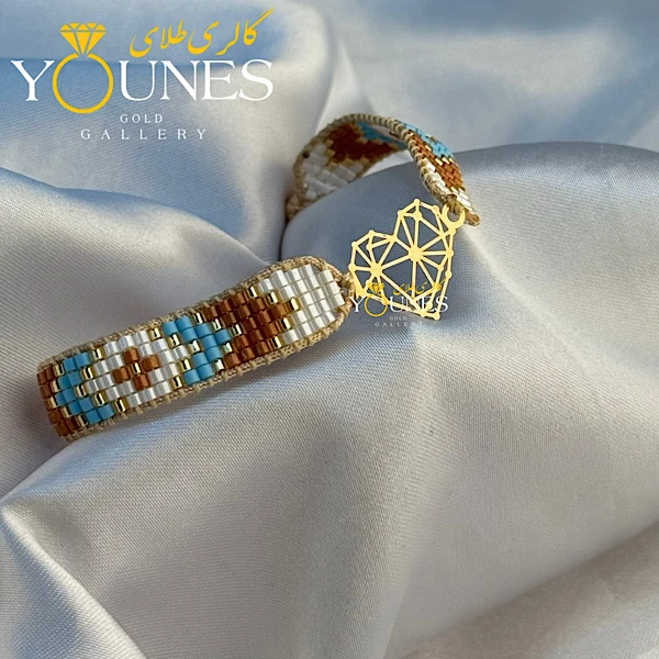 دستبند بند میوکی قلب اوریگامی طلا